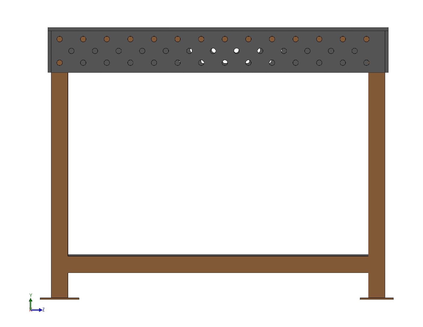 Heavy Duty Welding Work Table | Perforated Fabrication Bench DXF