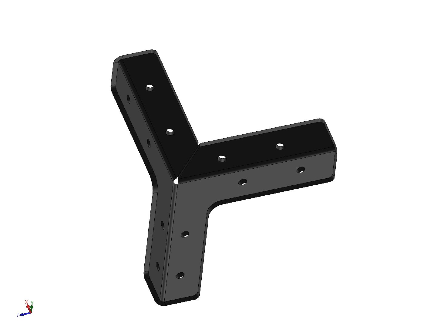 Heavy Duty Steel Corner Bracket DXF | Laser Cut PDF & STL Fabrication Files