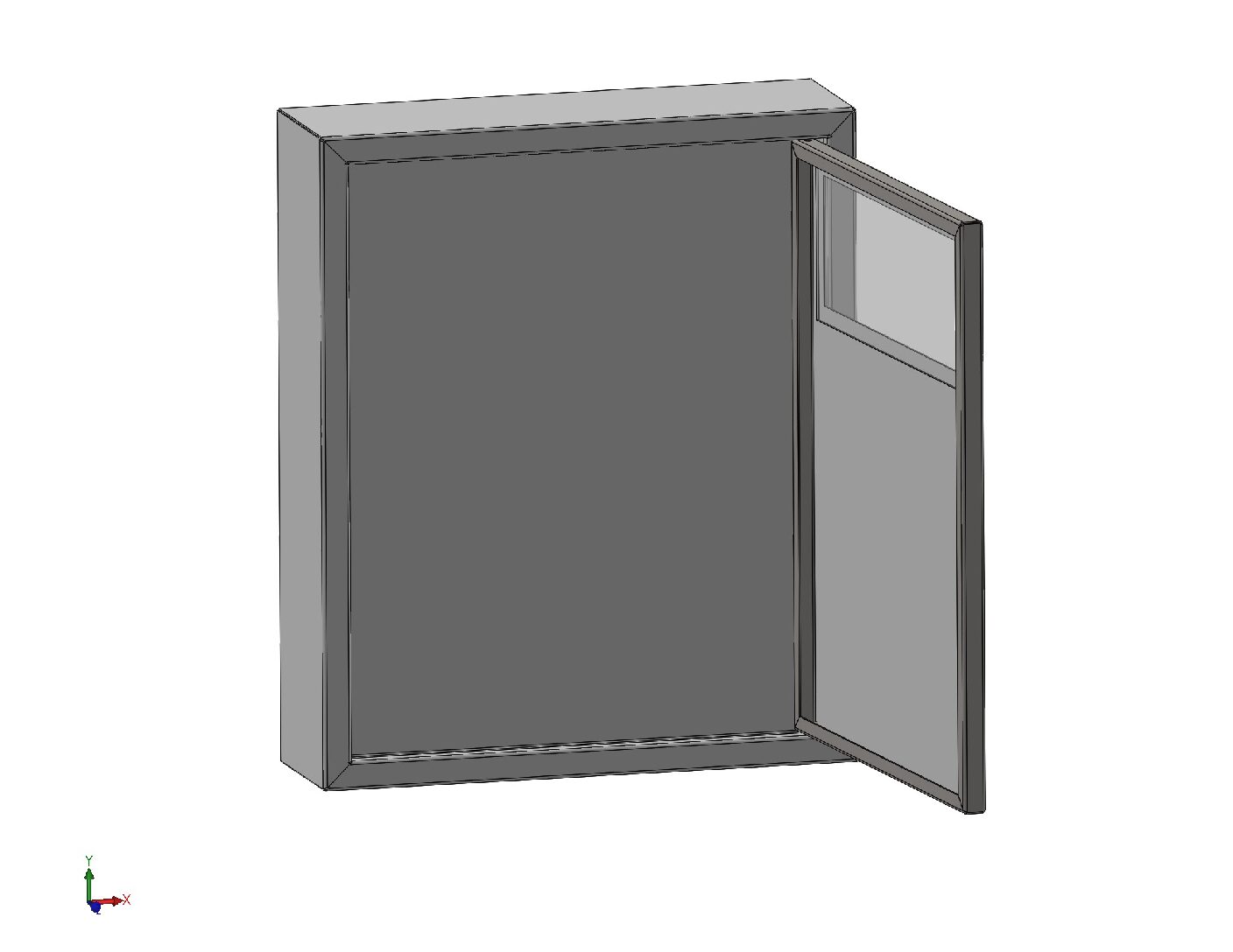 Wall-Mounted Cabinet Box – Complete Fabrication Drawing Package (DXF, PDF & STL Ready)