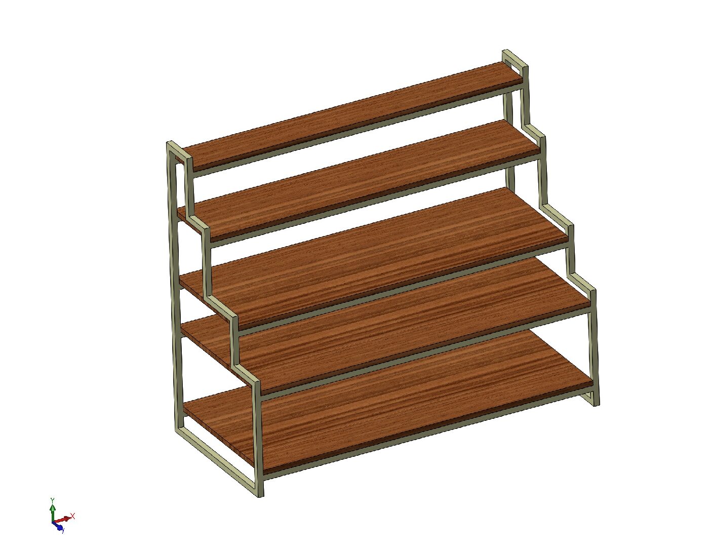 Modern Display Rack DXF, PDF & STL Files | CNC Furniture Plans | Retail Shelf Design