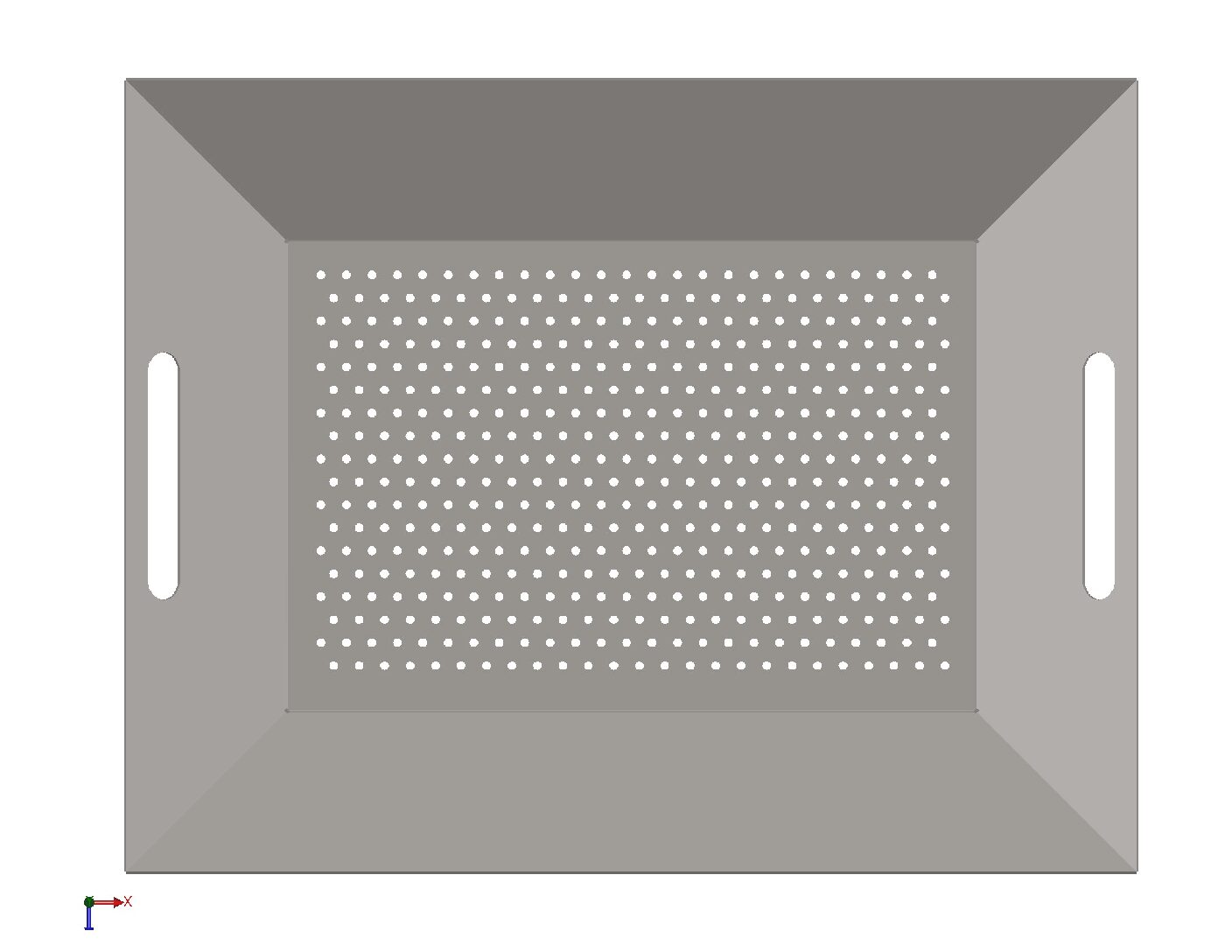 Perforated Fruit Washing Tray DXF | PDF & STL Digital Files