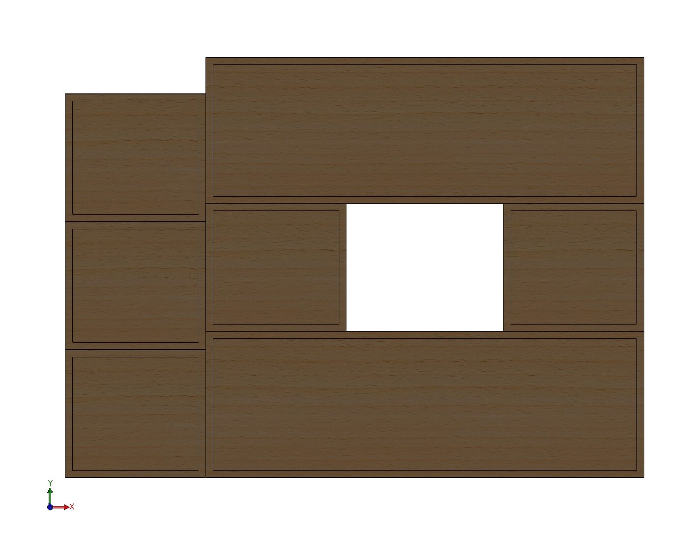 Modern Wooden Wall Shelf / Storage Unit – Digital Fabrication Files (DXF, PDF & STL Ready)