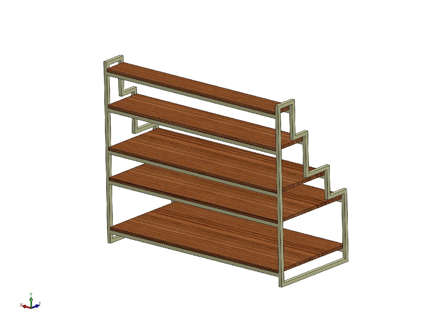 Modern Display Rack DXF, PDF & STL Files | CNC Furniture Plans | Retail Shelf Design