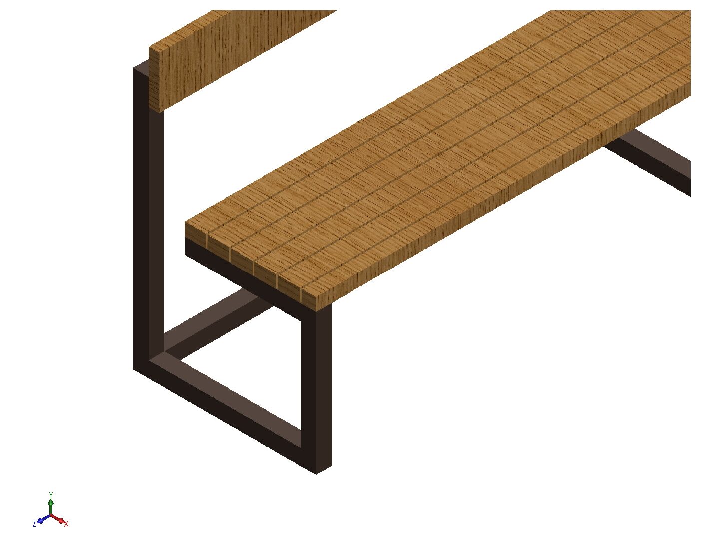 Outdoor Metal Bench – Digital Fabrication Files DXF|PDF|STL
