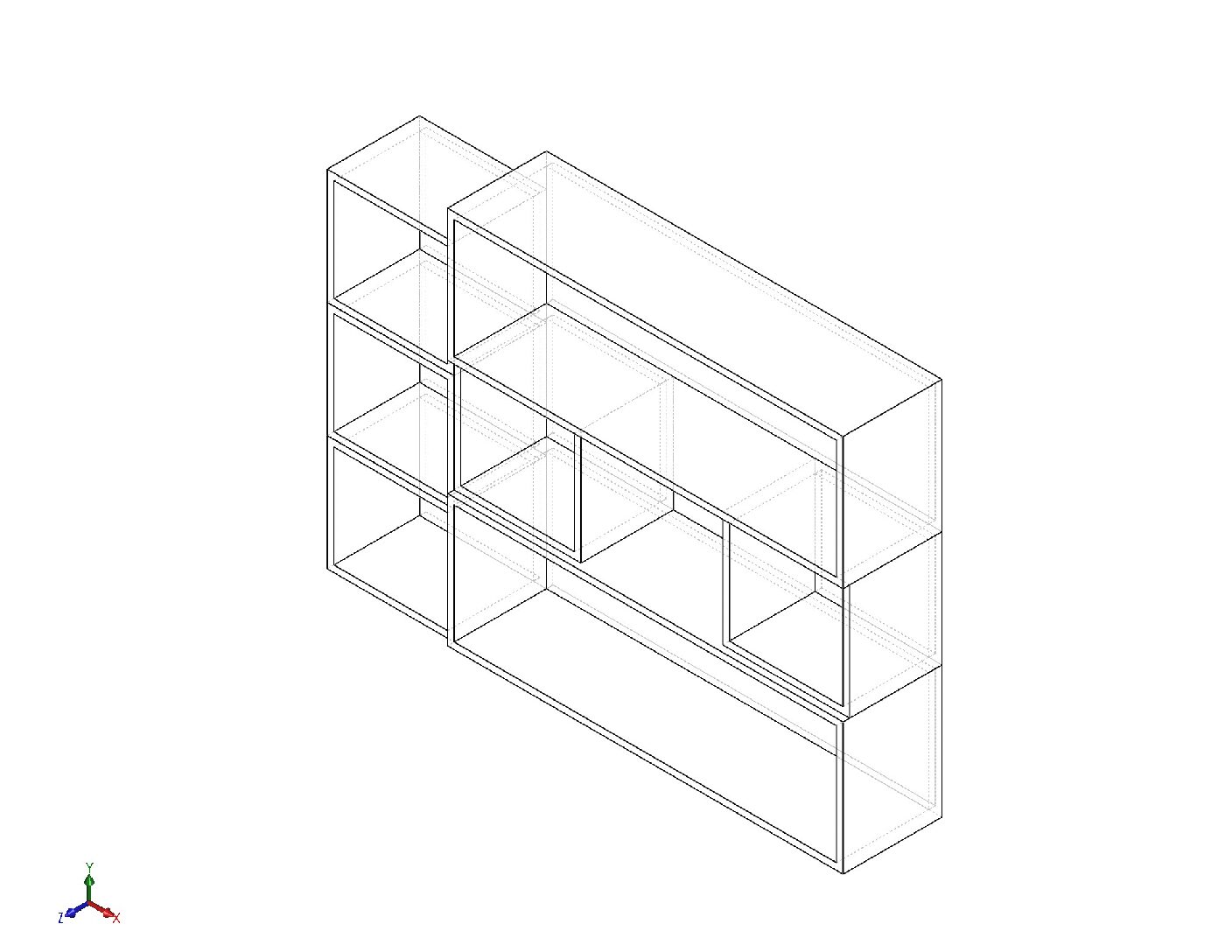 Modern Wooden Wall Shelf / Storage Unit – Digital Fabrication Files (DXF, PDF & STL Ready)