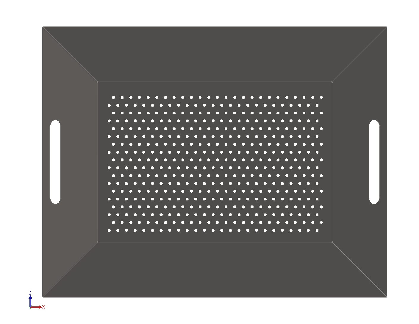 Perforated Fruit Washing Tray DXF | PDF & STL Digital Files