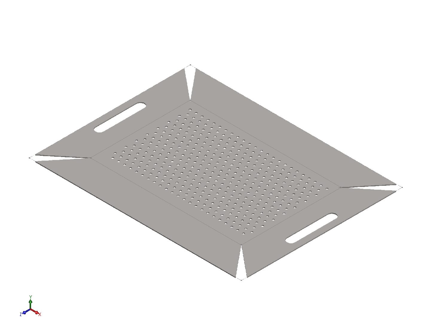 Perforated Fruit Washing Tray DXF | PDF & STL Digital Files