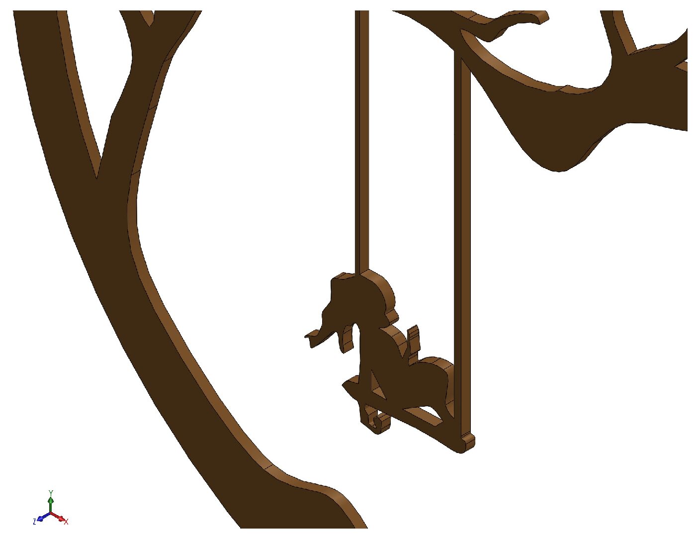 Moon Tree Swing Wall Art DXF | CNC Plasma & Laser Cut Files | PDF & STL Digital Download