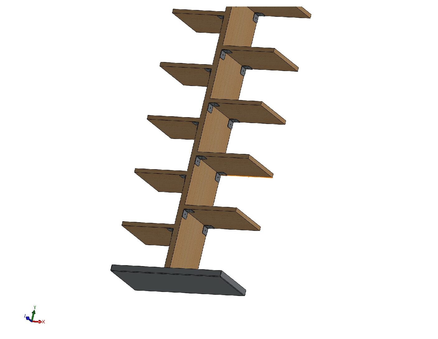 Product Description – Modern Vertical Display Rack (DXF, PDF & STL Files Included)