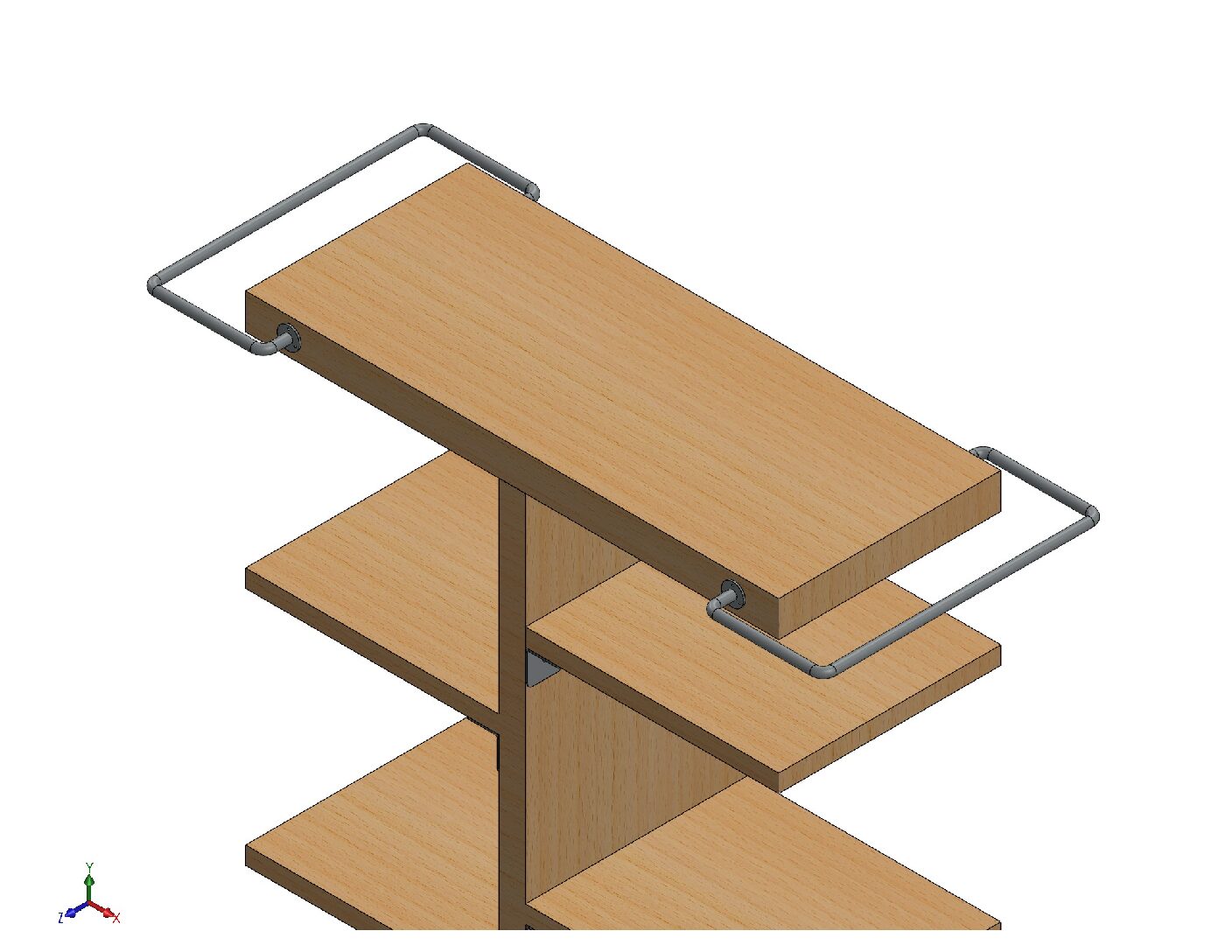 Product Description – Modern Vertical Display Rack (DXF, PDF & STL Files Included)