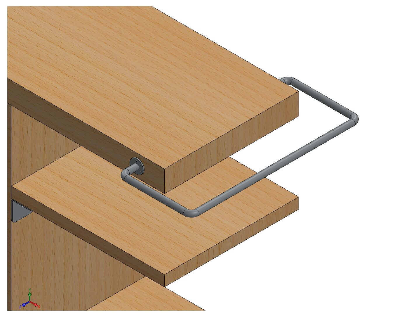 Product Description – Modern Vertical Display Rack (DXF, PDF & STL Files Included)