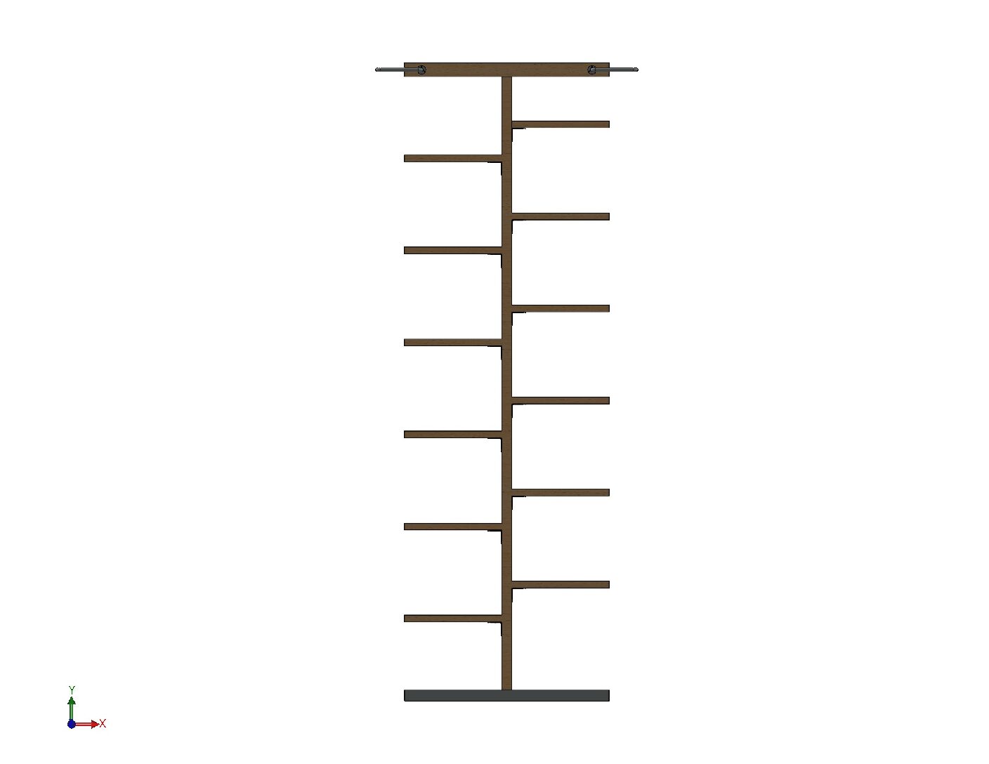 Product Description – Modern Vertical Display Rack (DXF, PDF & STL Files Included)