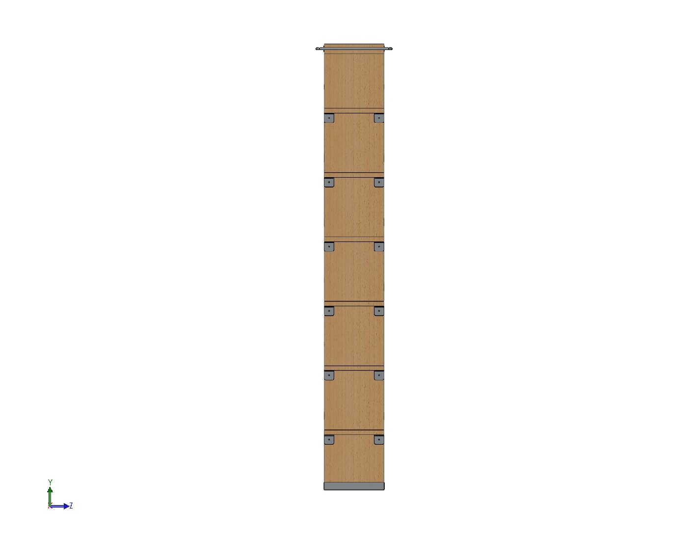 Product Description – Modern Vertical Display Rack (DXF, PDF & STL Files Included)