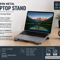 Metal Laptop Stand DXF | CNC Laser Cut Laptop Holder Plans