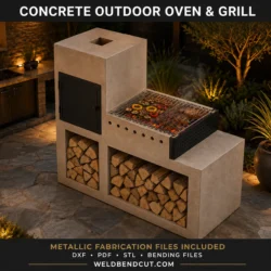 Concrete Outdoor Oven and Grill Plans – DXF, PDF, STL & Bending Files
