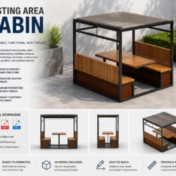 Resting Area Cabin CNC Plans | DXF, PDF & STL Files
