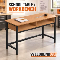 School Workbench Design – CNC DXF, PDF & STL Digital Download
