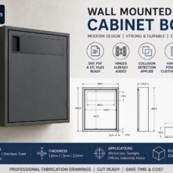 Wall-Mounted Cabinet Box – Complete Fabrication Drawing Package (DXF, PDF & STL Ready)