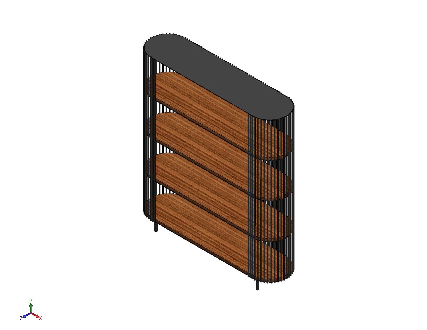 Round Pipe Open Shelf Cutting Files & Fabrication Drawings