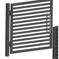 Modern Double Swing Driveway Gate with Pedestrian Gate – DXF, PDF & STL Files
