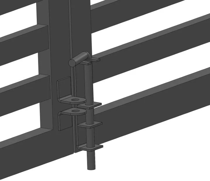 Modern Double Swing Driveway Gate with Pedestrian Gate – DXF, PDF & STL Files - Image 5