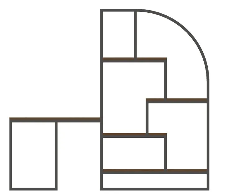 Modern Shelf with Table Extension – DXF, PDF & STL Files - Image 3