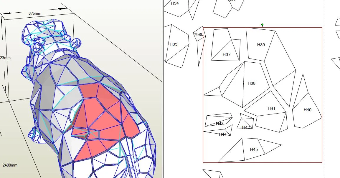 Low Poly Hippo Sculpture Plans | DXF, PDO & Assembly Guides - Image 13